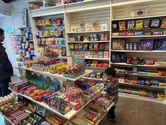 Curated candy selection