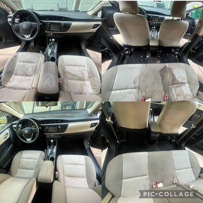 Before and after of interior Detailing