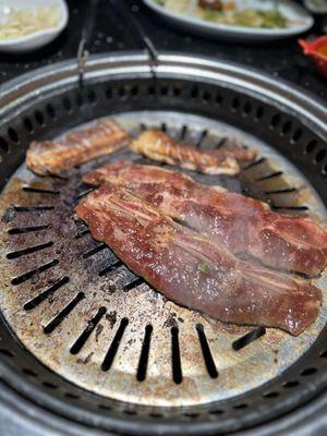 Galbi and pork belly