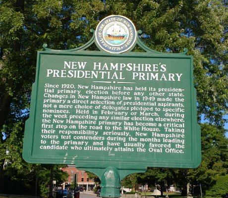 New Hampshire's Presidential Primary Historical Marker