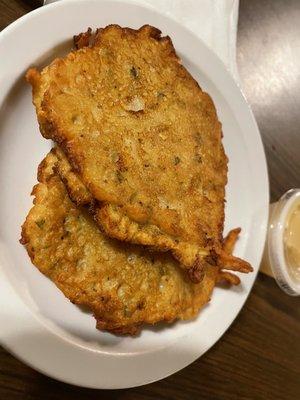 Potato pancakes (with a side of applesauce)