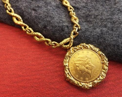 David Webb Gold Coin Necklace