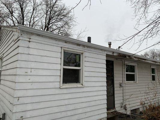 New gutter on rear of home.