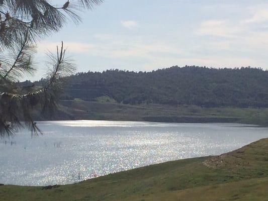 New Melones Lake is approximately 10-15 minutes from here.