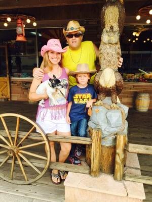 My family and I visiting the Native American in Williams Az.