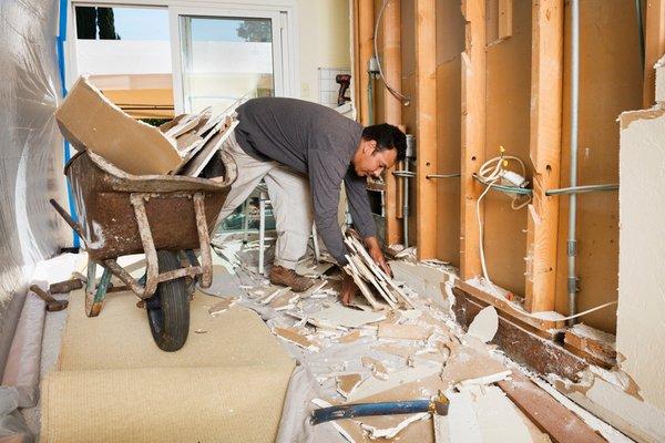 Post Construction cleaning on a remodeling project