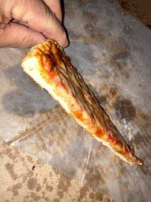 Plain pizza - tasteless - flat - cardboard -