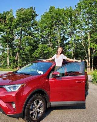 Me posing with my new Toyota!