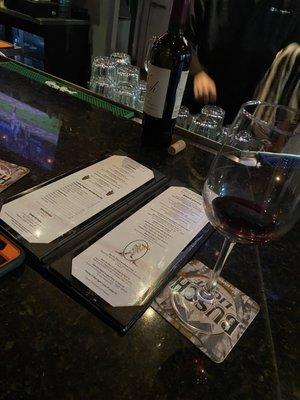 Wine menu