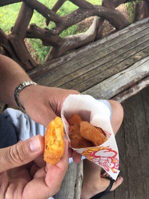 Mac & cheese wedges. Yaaaas!