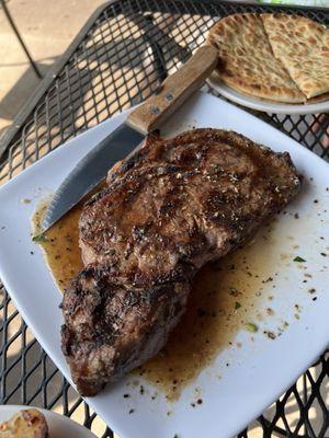 Prime ribeye steak