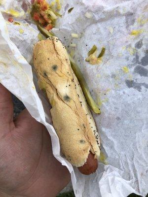 Hotdog w/ everything + MOLD