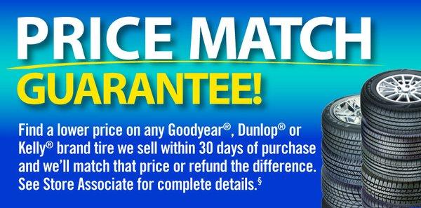 Goodyear, Dunlop or Kelly Brand Tires Price Match Guarantee! Springfield MO Nixa MO http://jbctire.com/