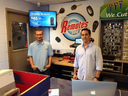 Chris and Austin at The Keyless Shop in Frederick, MD.