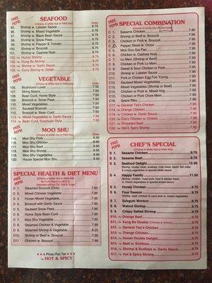 Carry out menu for to go ~