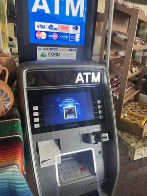 They do not accept cards only cash. There is an ATM