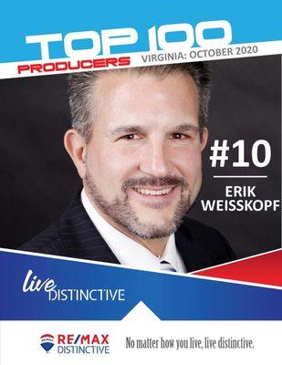 #10 in the state of Virginia...there are literally thousands of RE/MAX agents in VA.