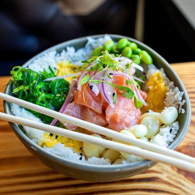 Poke Salmon with Aji Amarillo