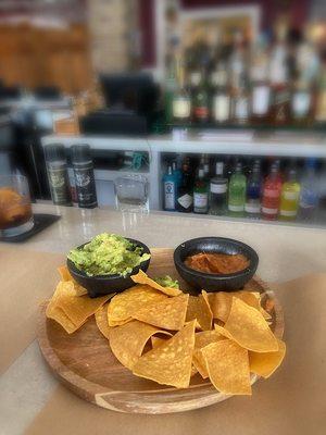 Guacamole and chips