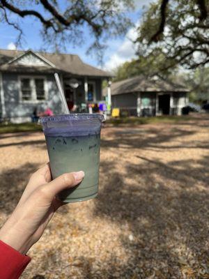 Lavender Matcha with a shot of espresso