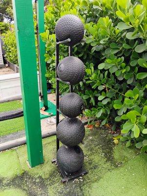 Weighted balls for working out your core , legs, and upper body.