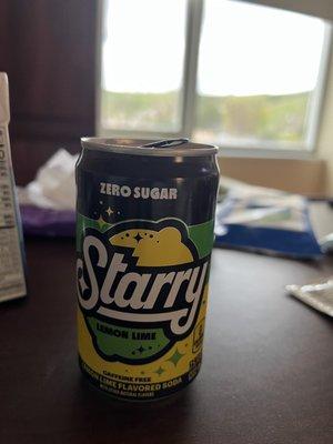 Complimentary Starry zero sugar soda :)