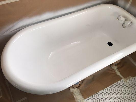 The original clawfoot tub that came with our 110-year-old house has been given a new life!