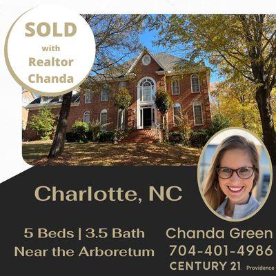 South Charlotte Home sold with Realtor Chanda Green