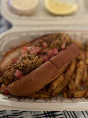 Fried whiting sandwich