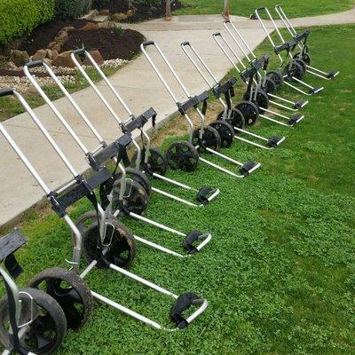 We offer Complimentary Bag Boy pull carts to use while you are at our facility