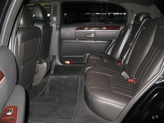 Leather interior seating of Sedan.