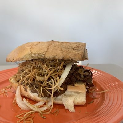 Delicious Cuban steak sandwich