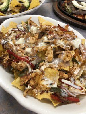 Nachos Fajita of chicken