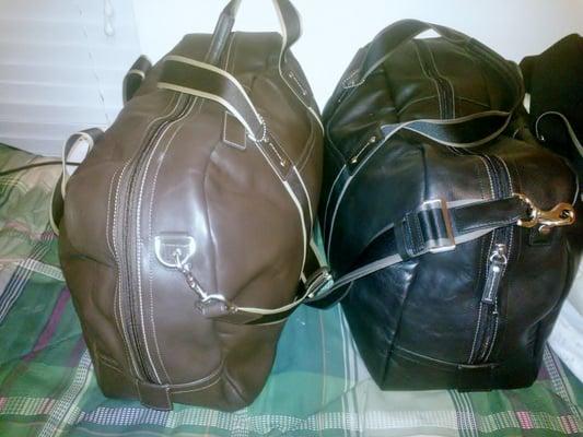 Heritage leather Duffles.