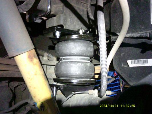 Air bags installed on truck