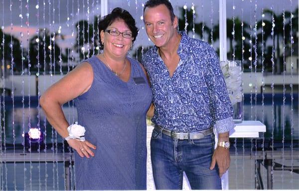 WOW Specialist Vice Pres Doris Graham with Colin Cowie Hard Rock Punta Cana DR