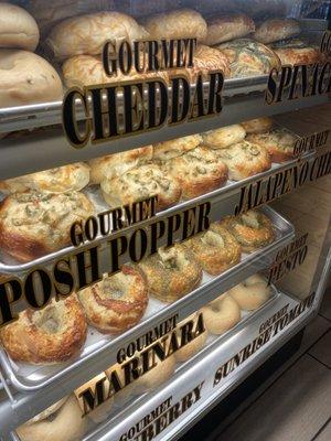 variety of fresh Assorted GOURMET Bagels