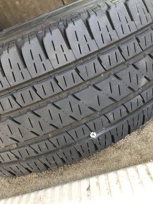 Costco tire with screw on.