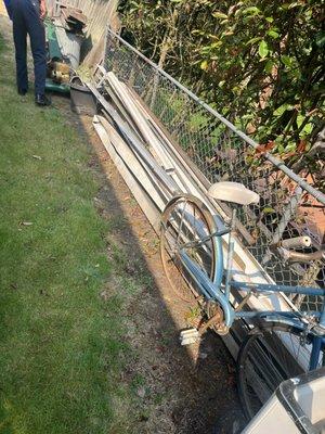 Fence and an old bike