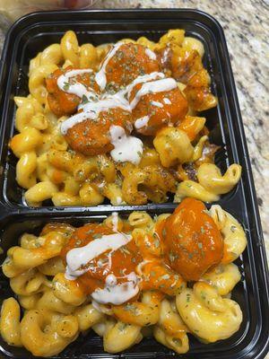 Buffalo Chik'n Mac N Cheeze bowl