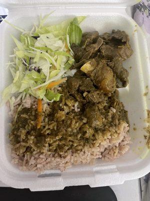 Lunch curry goat. Filled with bone and fat second time in 3 days it was like this.