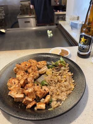 Chicken and Shrimp Hibachi with hibachi fried rice