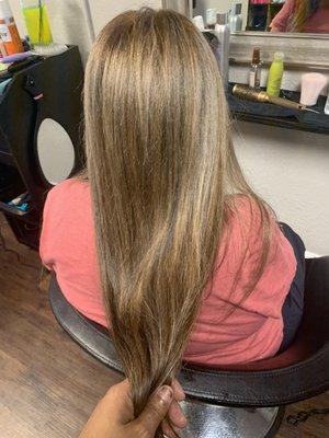 A clients hair