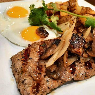 New York  steak and eggs