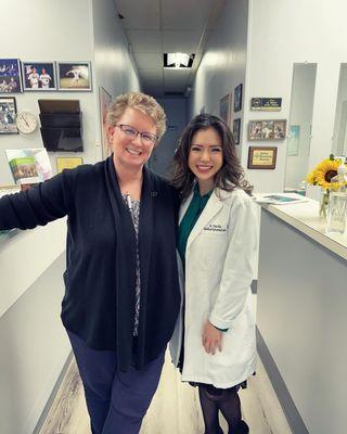 Dr. Tina Bui and our office manager Jennifer