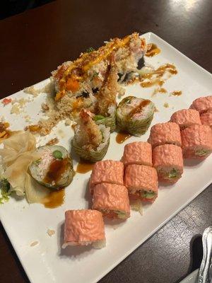 Rocky II Rocky III and volcano roll