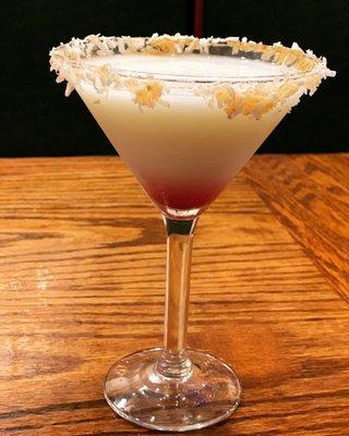 Upside down Pineapple cake martini