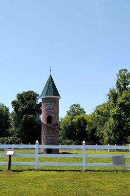 There's a goat tower outside!