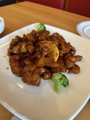 Orange Peel Chicken Dinner