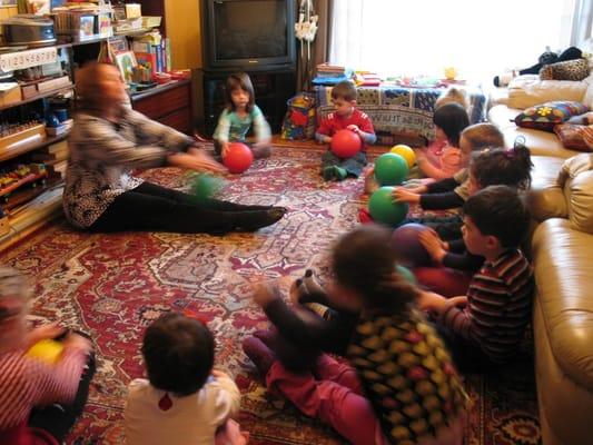 A gymnastics class at Janet's.